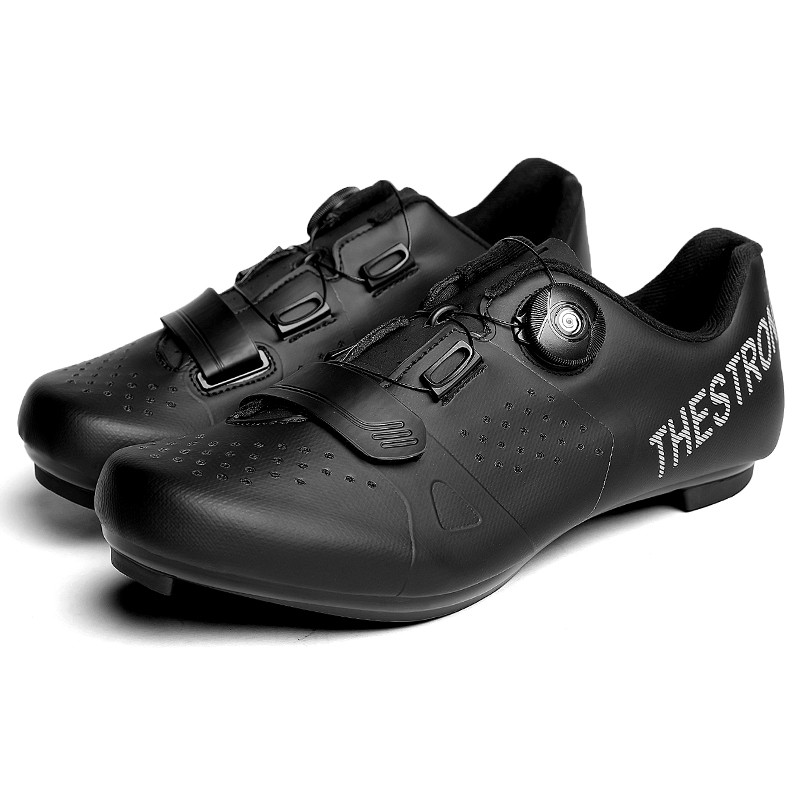 Vīriešu elpojošie skavas riteņbraukšanas apavi Profesionālie triatlona šosejas velosipēdistu apavi velobraukšanas kedas gumijas zoles apavi
