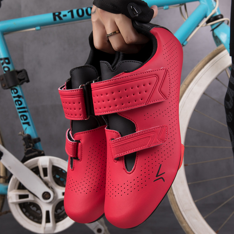 Vīriešu riteņbraukšanas apavi Plakanas skavas pašbloķējošas kalnu velosipēdistu apavi Sieviešu šosejas velosipēdu apavi Velosipēdu SPD Speed kedas