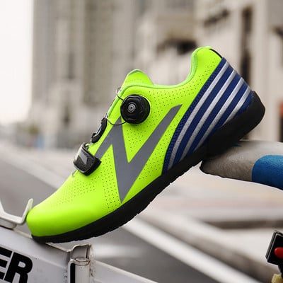 Vīriešu augšstāva šosejas riteņbraukšanas apavi sieviešu šosejas riteņbraukšanas apavi īpaši vieglas velosipēdu kedas pašbloķējošas, profesionālas elpojošas 36-46