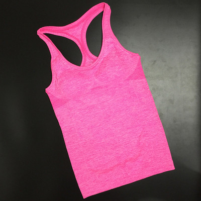 Új női sportmellény futóedzőhöz, párnázott, vezeték nélküli rázásálló Push Up Seamless Fitness tank felső melltartó, női nyári stílus