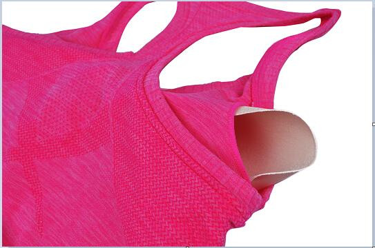 Új női sportmellény futóedzőhöz, párnázott, vezeték nélküli rázásálló Push Up Seamless Fitness tank felső melltartó, női nyári stílus