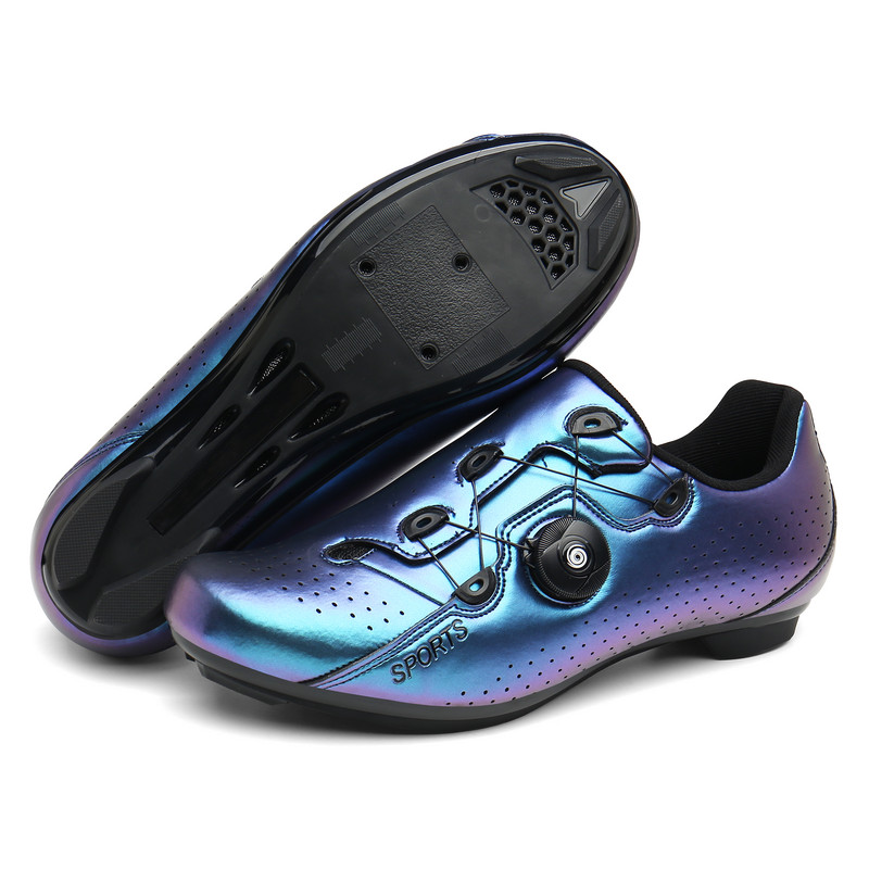 Brīvdabas vīriešu šosejas velosipēdu sporta apavi Neilona zole, pašbloķējoša unisex profesionāla velosipēda treniņu sporta kurpes, lielais izmērs 36-47
