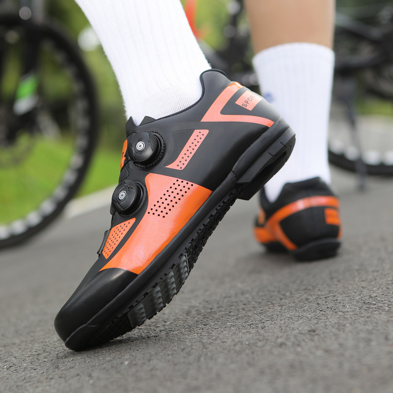 MTB dviračių avalynė, vyrų maršrutas „Cleat“ plento dviračių batai „Speed Flat Sneaker Racing“ Moteriški dviračiai kalnų spd savaime užsifiksuojanti avalynė