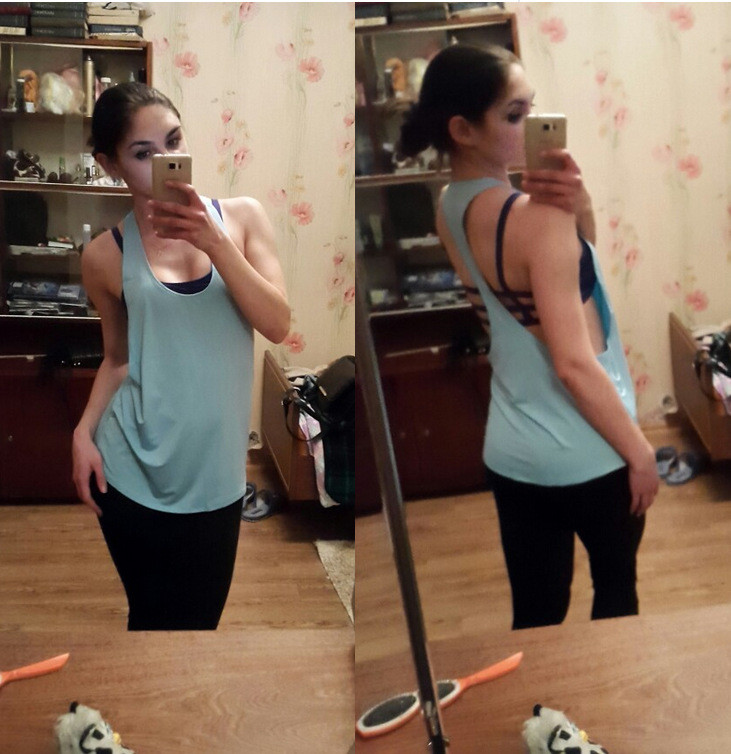 Nagyobb, alacsony gallérú T-ujjatlan mellény Sport Fitness Quick Dry Kis blúz Laza izzadságelnyelő ujjatlan Gym Workout pólók