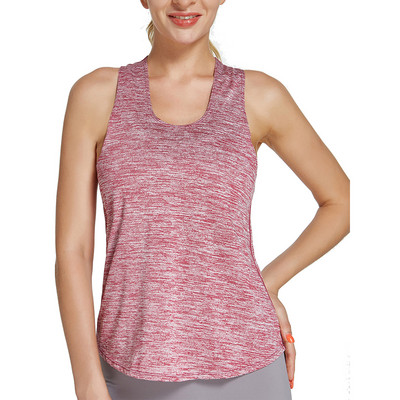 Női Athletic Racerback futómellény, rugalmas edzőcipő, gyorsan száradó ujjatlan, légáteresztő, alkalmi jógaingek Sportruházat