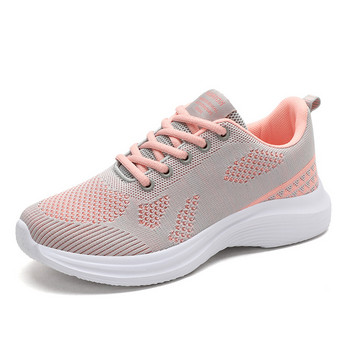Дамски обувки за фитнес Ежедневни обувки за тенис Плетени класически удобни дишащи плоски женски маратонки