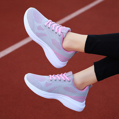 Дамски обувки за фитнес Ежедневни обувки за тенис Плетени класически удобни дишащи плоски женски маратонки