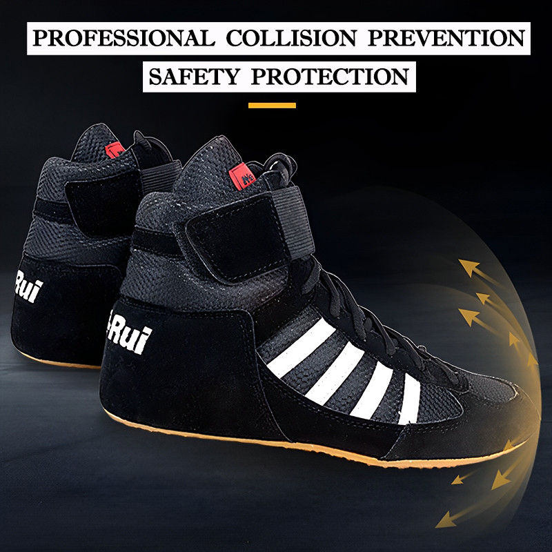 Férfi Női Bokszcipők Magas felső Harcedzés Birkózó Csizmák Fűzős Lélegző Női