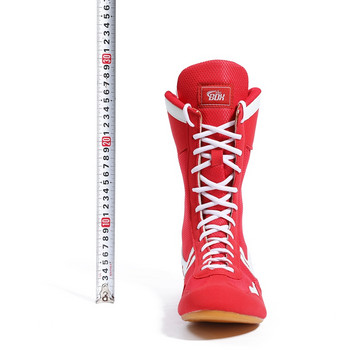 обувки за борба Боксови обувки Бойни изкуства Таекуондо Санда обучение специални високи помощни обувки за бокс