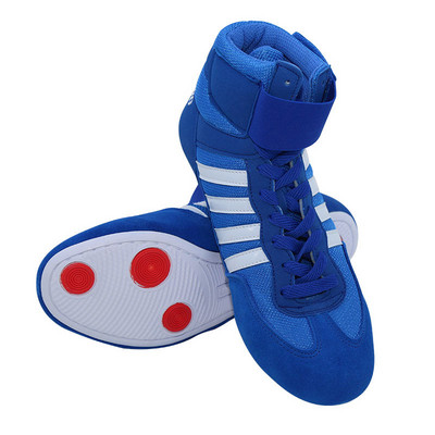 Vyriški moteriški vaikiški bokso batai, aukšta viršūnė, kovos treniruotės, imtynių batai, ilgaauliai boksas, pralaidus guminis padas