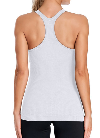 Charmleaks Női Camisole Racerback Design Puha, beépíthető polcos melltartó futószalagos felsők Masszív U-nyakú, alap légáteresztő sportruházat