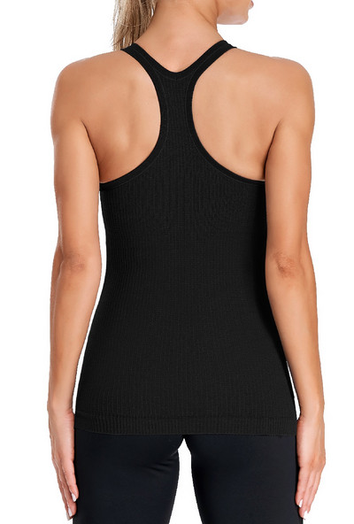 Charmleaks Női Camisole Racerback Design Puha, beépíthető polcos melltartó futószalagos felsők Masszív U-nyakú, alap légáteresztő sportruházat