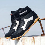 Birkózócipők férfiaknak edzőcipők tehénizom külső talp Fűzős csizmák tornacipők professzionális bokszcipők