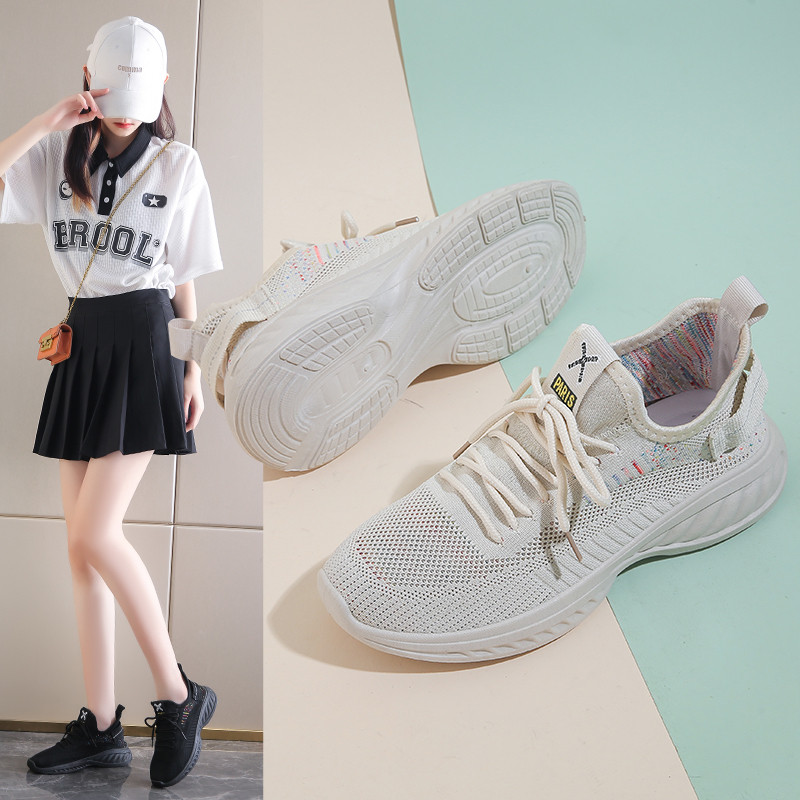 Moteriški teniso bateliai Fitneso vaikščiojimo lauke bėgimo treniruokliai Moteriški sportbačiams kvėpuojantis tinklelis Patogūs moteriški sportiniai bateliai