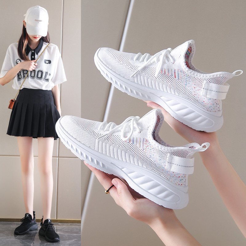 Moteriški teniso bateliai Fitneso vaikščiojimo lauke bėgimo treniruokliai Moteriški sportbačiams kvėpuojantis tinklelis Patogūs moteriški sportiniai bateliai