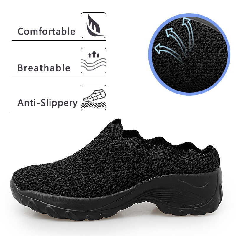 Moteriški teniso vaikščiojimo sportiniai bateliai, kuriuos lengva avėti laisvalaikio šlepetės, užsimaunamos kojinės, avalynė, moteriška, lauke, stora apačia, sportbačiai