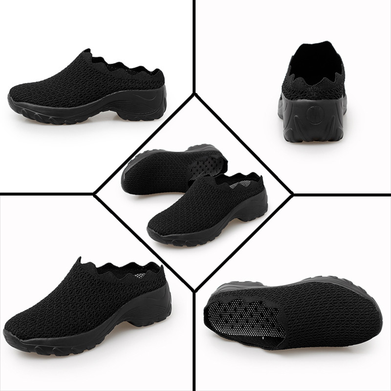 Moteriški teniso vaikščiojimo sportiniai bateliai, kuriuos lengva avėti laisvalaikio šlepetės, užsimaunamos kojinės, avalynė, moteriška, lauke, stora apačia, sportbačiai