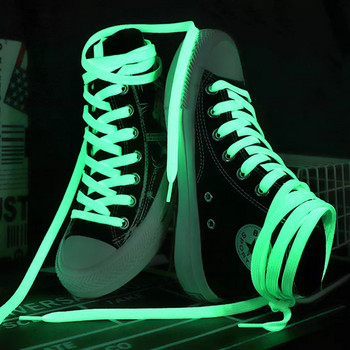 1 чифт светещи връзки за детски маратонки Мъже, жени Спортни обувки, връзки, светещи в тъмната нощ, връзки за обувки, отразяващи връзки за обувки