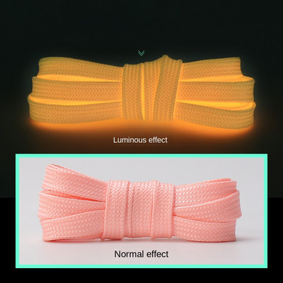 1 pár fényes cipőfűző gyerek tornacipőkhöz Férfi női sportcipők fűzők, amelyek fénylik a sötét éjszakában Cipőfűzők Fényvisszaverő cipőfűzők