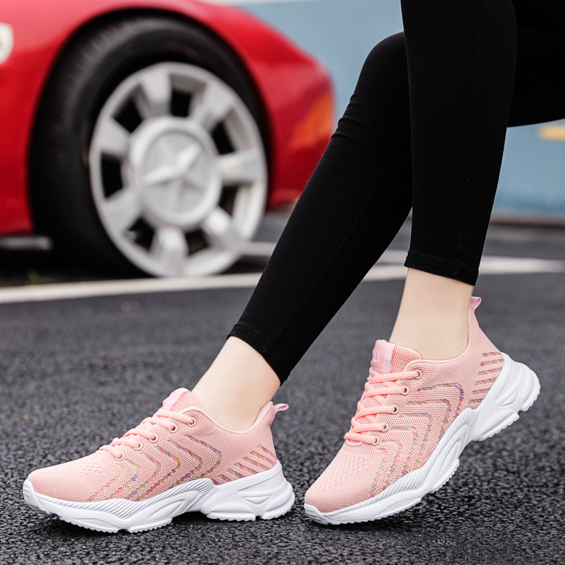 Sieviešu tenisa apavi Īpaši viegli, elpojoši, austi gaisa tīkli, skriešanas kedas plīša izmēra vieglas skriešanas trenažieri ikdienas sporta apavi
