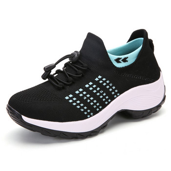 Големи размери 35-42 Платформа Дамски тенис спортни обувки Дебела подметка Дишащи мрежести чорапи Кецове Дамски маратонки за разходка Tenis Feminino