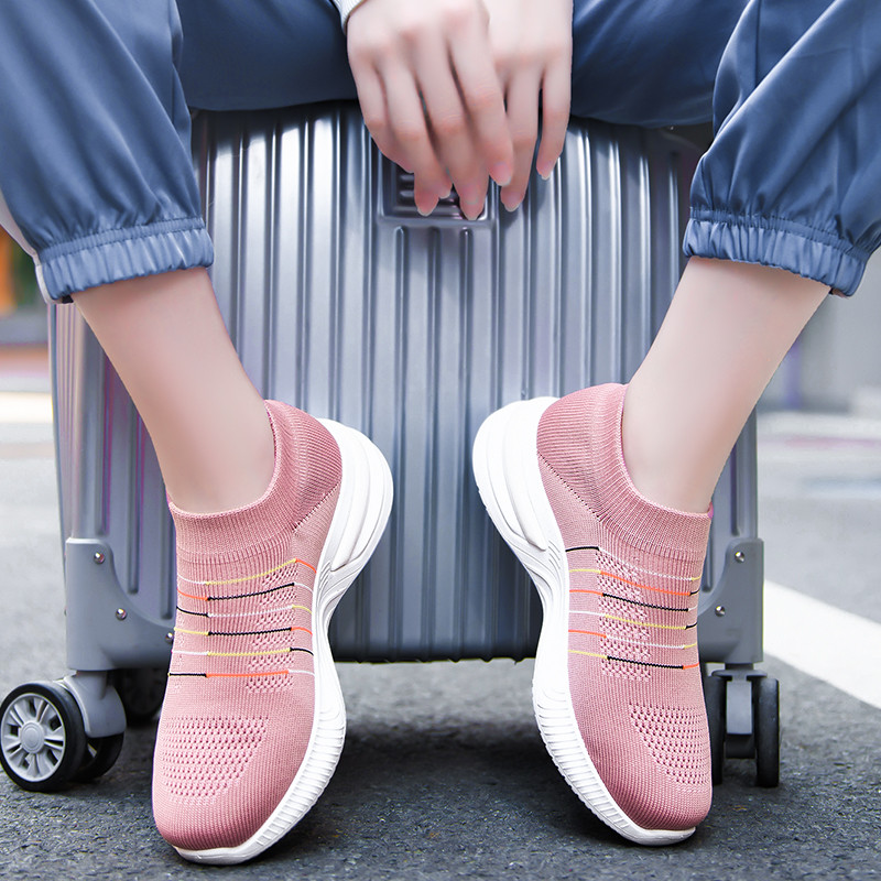 Madingi moteriški lauko sportiniai batai vaikščiojimui bėgimo teniso stabilumo sportbačiai, skirti moteriškiems tinkliniams, kvėpuojantiems minkštiems, dideliems batams