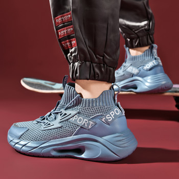 Мъжки спортни обувки на открито Мрежеста стабилност Удобни дишащи маратонки за мъже Цветни бягане Тенис Туристически обувки Bigsizee