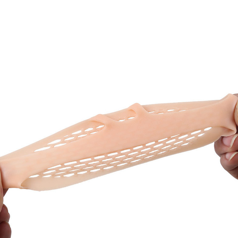 wysokiej podpiętka żel silikonowy przedniej części stopy klocki oddychające miękkie pielęgnacja stóp Protector elastyczna