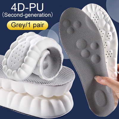 4D nagy rugalmasságú lengéscsillapító sporttalpbetétek Ívtámasztó talpbetét Ultrapuha futócipő párnák Unisex teljes párnázott párnázott