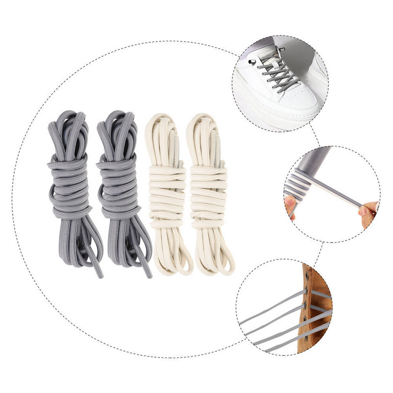 2 pāri elastīgas kurpju šņores sprādzes siksna Bērnu kedas Dekorācijas piederumi Elastīgi apavi