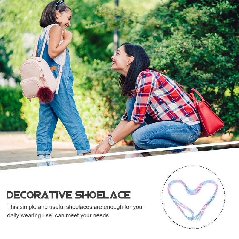 Rozā kurpju šņores, plakanas kaklasaites, krāsotas apavu siksniņas, radoša auduma audekls Sportisks bērnu skriešana