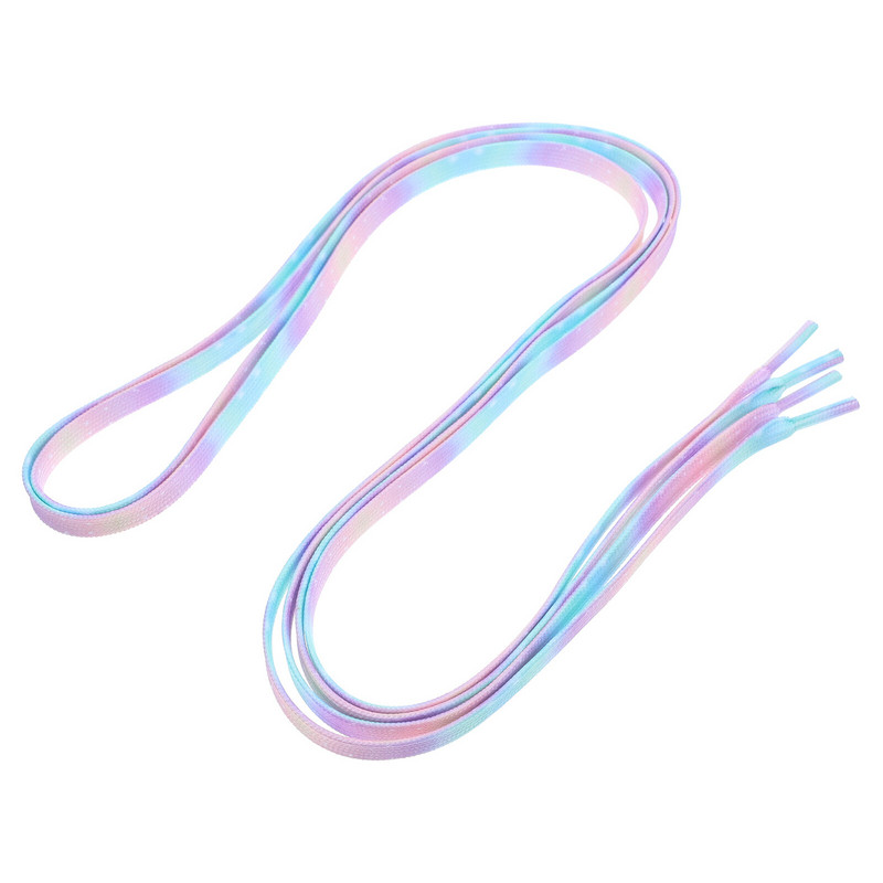 Rozā kurpju šņores, plakanas kaklasaites, krāsotas apavu siksniņas, radoša auduma audekls Sportisks bērnu skriešana