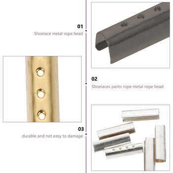 150 бр. Глава за връзки за обувки Метален край Маратонки Презрамка за рамо Издръжливи накрайници Практични найлонови връзки за обувки