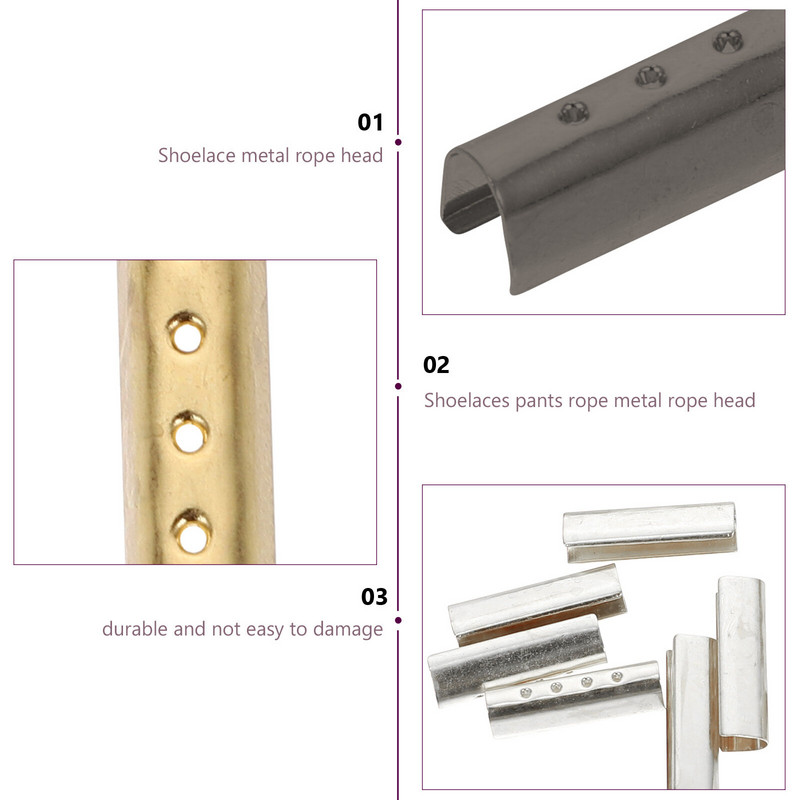 150 gab. Kurpju šņores galva Metāla gala kedas Plecu siksna Izturīgi uzgaļi Praktiskas neilona kurpju šņores