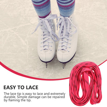 Скейт Восъчни връзки Обувки за лед Ярко розови плоски обувки Връзки за обувки Sportster Аксесоари Ролкови кънки Полиестерни връзки