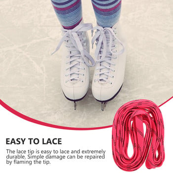 Skate Wax Laces Παπούτσια πάγου Hot Pink Flats Κορδόνια Sportster Αξεσουάρ Roller Skates Κορδόνια από πολυεστέρα