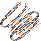 3 pāri šņores apavi Izejmateriāli Varavīksnes raksta kurpju šņores Trippy Decor Virves apavu šņores Sporta aksesuāri Garu apdruka