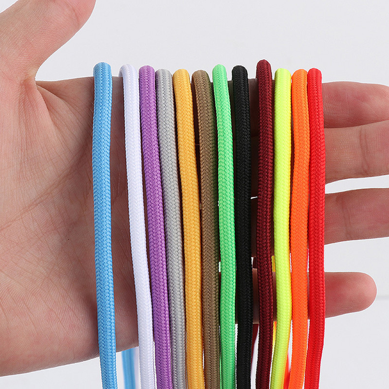 20 db 120 cm-es kerek fonott cipőfűző egyszínű kötél cipőfűző tornacipőhöz Női férfi sport futócipőfűző (vegyes színben)