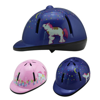 Zēniem meiteņu jāšanas aprīkojums ar regulējamu galvas apkārtmēru zirgu izjādes ķivere Riteņbraukšanas aizsargapģērbs elpojošs bērniem