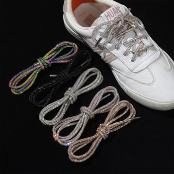 Κορδόνια από στρας πολυτελείας Rainbow Diamond Κορδόνια παπουτσιών Αθλητικά παπούτσια Κορδόνια Παπούτσια Στρογγυλό κορδόνι 100/120/140/160CM 1 τμχ DIY κορδόνια