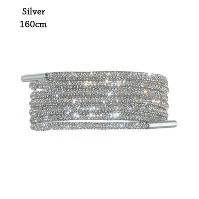 Luksuslikud kivikivist kingapaelad vikerkaare teemant kingapaelad tossud paelad kingad ümmargused kingapaelad 100/120/140/160cm 1tk DIY stringid