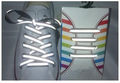 120 CM Gaismas atstarojošas kurpju šņores Modes kedas Apavu auklas nakts skrējienam Riteņbraukšanas sporta apavi Aksesuāri Drošības kvēlojoši