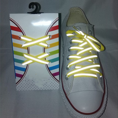 120 CM Gaismas atstarojošas kurpju šņores Modes kedas Apavu auklas nakts skrējienam Riteņbraukšanas sporta apavi Aksesuāri Drošības kvēlojoši