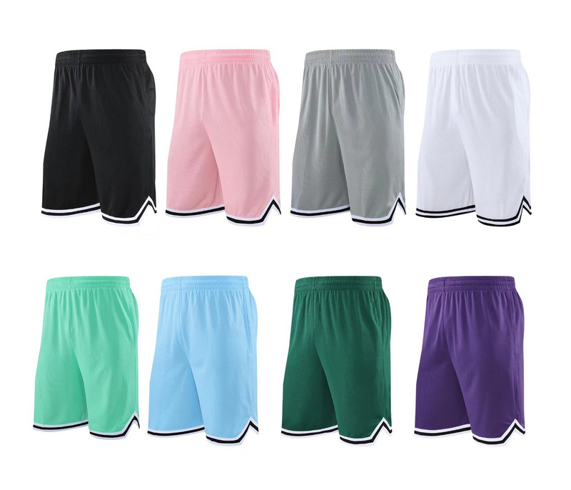 Vīriešu šorti kabatas elastīgi elpojoši sporta skriešanas šorti āra treniņiem fitnesa īsās sporta bikses brīvas pludmales basketbola šorti