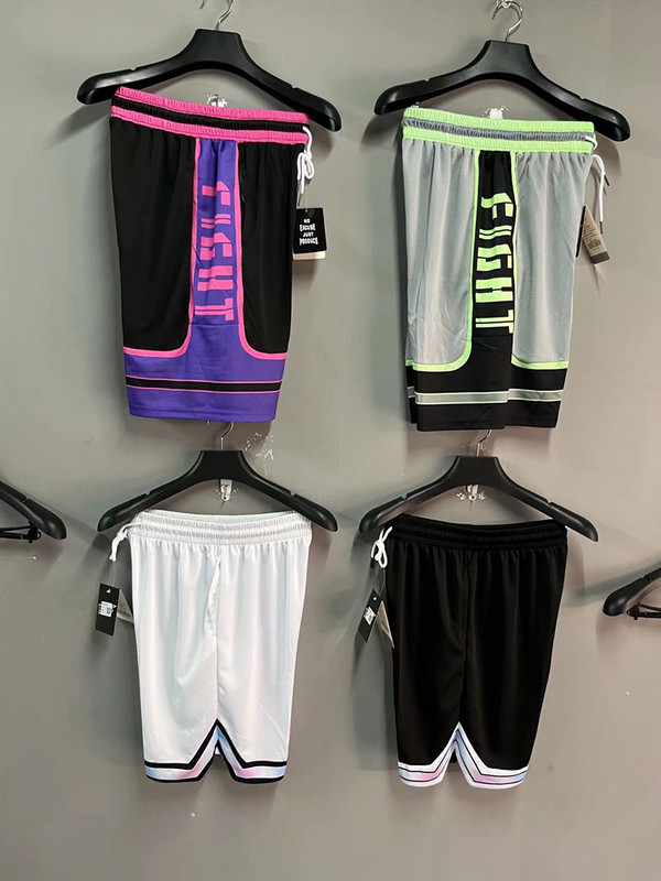Basketbola šorti Elpojoši sviedri sporta skriešanas šorti āra sporta fitnesa īsās bikses brīvas pludmales šorti ar rāvējslēdzēja kabatu