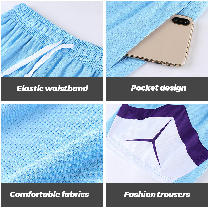 Vīriešu ikdienas šorti Vasaras jauni Skriešanas Fitness Ātri Dry Sporta Īsas Bikses Brīvas Basketbola Āra Treniņu Šorti