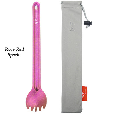 TiTo titánová lyžica na špízy s dlhou rukoväťou, vonkajší kempingový riad, prenosný ultraľahký, varenie, environmentálne piknikové príslušenstvo.