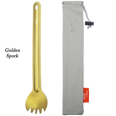 TiTo titánová lyžica na špízy s dlhou rukoväťou, vonkajší kempingový riad, prenosný ultraľahký, varenie, environmentálne piknikové príslušenstvo.