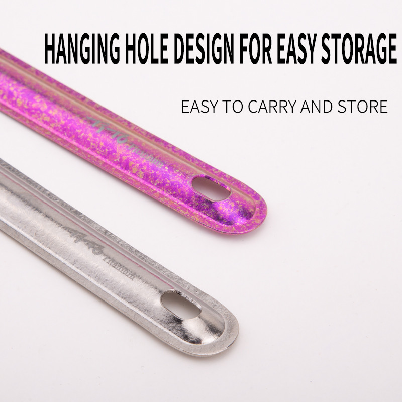 TiTo titánová lyžica na špízy s dlhou rukoväťou, vonkajší kempingový riad, prenosný ultraľahký, varenie, environmentálne piknikové príslušenstvo.