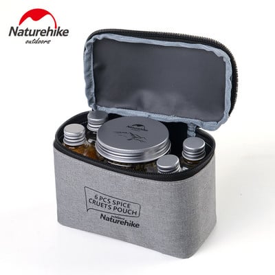 Naturehike 6τμχ Επιτραπέζια σκεύη για κάμπινγκ εξωτερικού χώρου Αποθήκευση Δοχείο Μπουκάλια καρυκευμάτων Κονσέρβες με τσάντα για μπάρμπεκιου Φορητό πικνίκ NH17T011-P
